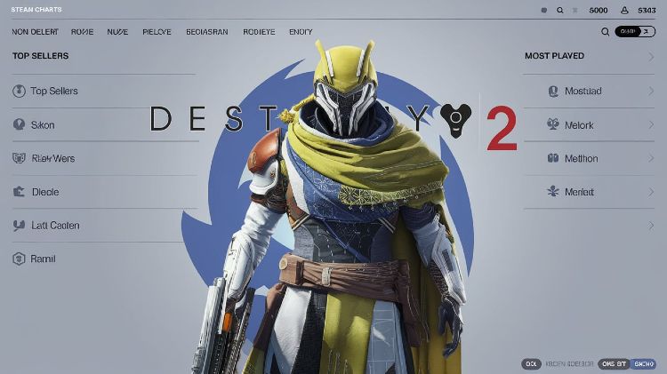 Destiny 2 Ranks High On Steam Charts